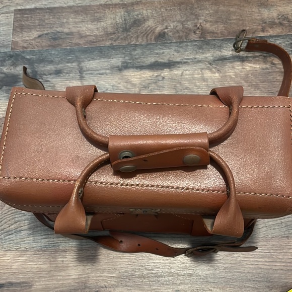 1950 Genuine Cowhide Camera Bag Multi-Use Handbag Vintage Leather Tote USA - Picture 6 of 16